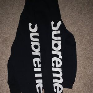 Supreme Sideline Hoodie Black